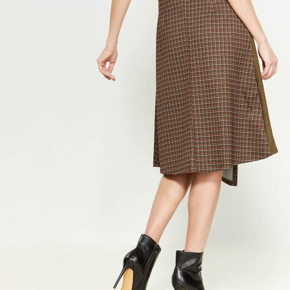 ASSYMETRICAL FAUX WRAP SKIRT - Picture 9 of 14